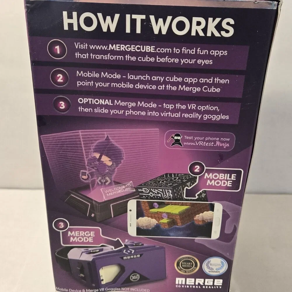 MERGE CUBE - FUN & EDUCATIONAL AUGMENTED REALITY STEM TOY FOR KIDS, LEARNING NEW